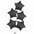 Black Star Balloon Bouquet